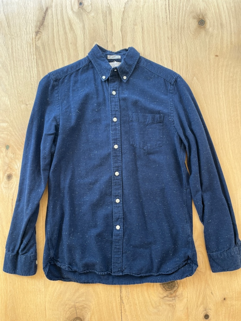 Men's H&M Navy Button-Down Shirt - Classic Long Sleeve